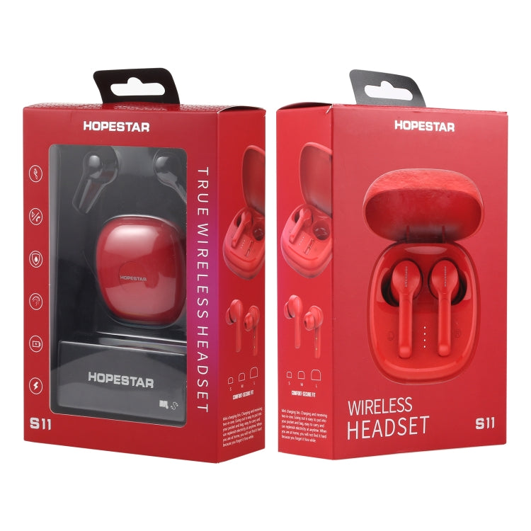 HOPESTAR S11 Bluetooth 5.0 True Wireless Bluetooth Earphone (Red) - HoMEdemic™ 
