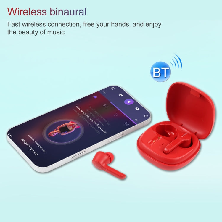 HOPESTAR S11 Bluetooth 5.0 True Wireless Bluetooth Earphone (Red) - HoMEdemic™ 