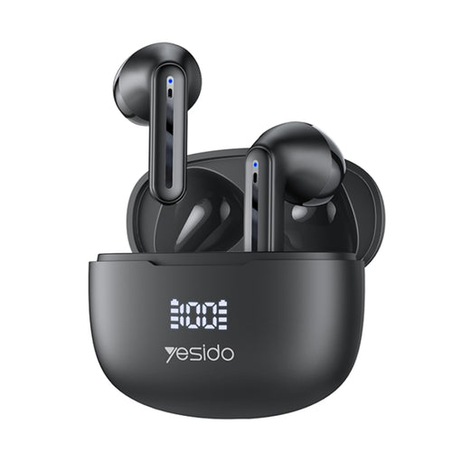 Yesido TWS19 Bluetooth 5.3 LED Digital Display ENC Noise Reduction Bluetooth Earphone (Black) - HoMEdemic™ 