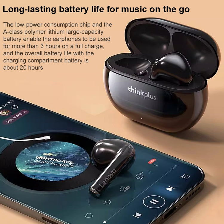 Lenovo XT93 Bluetooth 5.2 TWS Wireless Bluetooth Earphone (Black) - HoMEdemic™ 