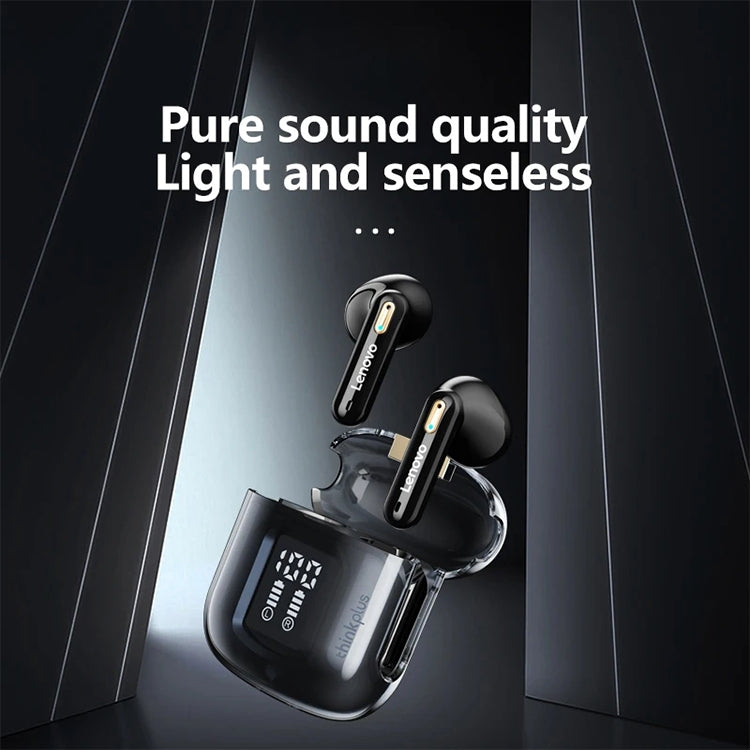 Lenovo LP6 Pro Bluetooth 5.3 LED Digital Display HiFi Wireless Bluetooth Earphone (Black) - HoMEdemic™ 