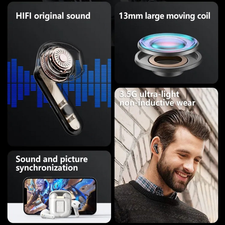 Lenovo LP6 Pro Bluetooth 5.3 LED Digital Display HiFi Wireless Bluetooth Earphone (Black) - HoMEdemic™ 