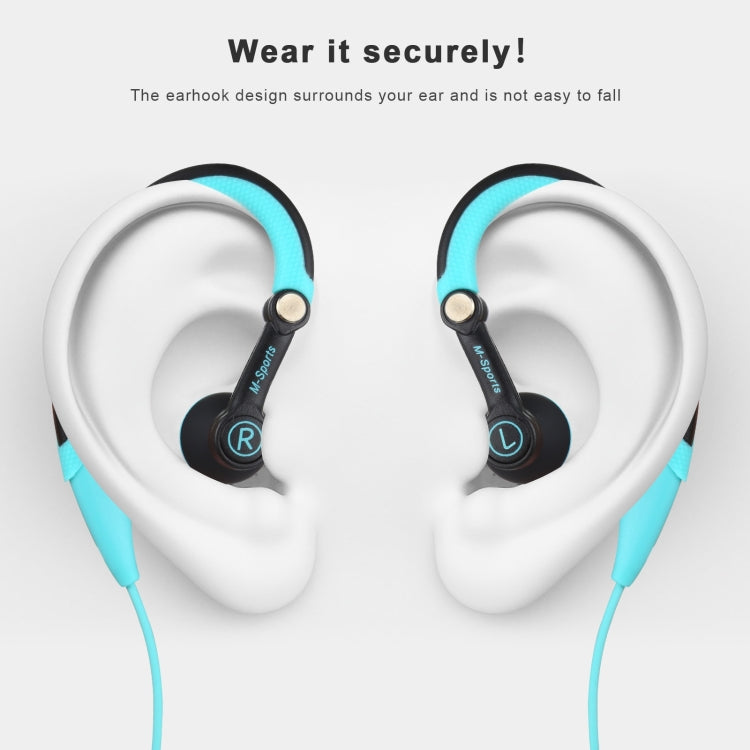 Mucro MB-232 Running In-Ear Sport Earhook Wired Stereo Headphones for Jogging Gym(Blue) - HoMEdemic™ 
