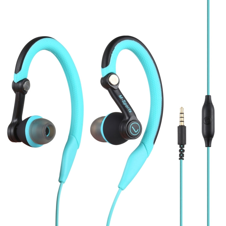 Mucro MB-232 Running In-Ear Sport Earhook Wired Stereo Headphones for Jogging Gym(Blue) - HoMEdemic™ 