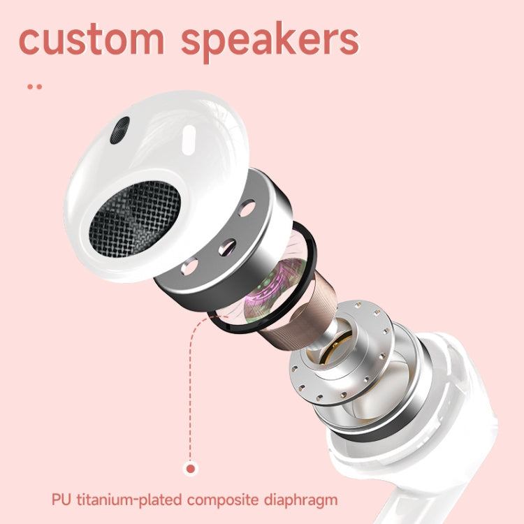 HXSJ Air-S28 TWS Bluetooth 5.3 True Wireless HiFi Stereo Make-up Mirror Earphones with Charging Case (White) - HoMEdemic™ 