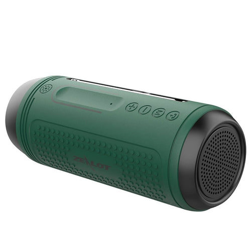 ZEALOT A1 Multifunctional Bass Wireless Bluetooth Speaker, Built-in Microphone, Support Bluetooth Call & AUX & TF Card & LED Lights (Dark Green) - HoMEdemic™ 