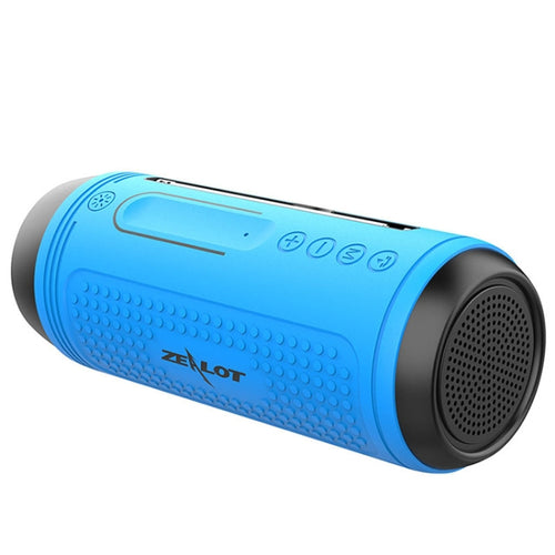 ZEALOT A1 Multifunctional Bass Wireless Bluetooth Speaker, Built-in Microphone, Support Bluetooth Call & AUX & TF Card & LED Lights (Blue) - HoMEdemic™ 