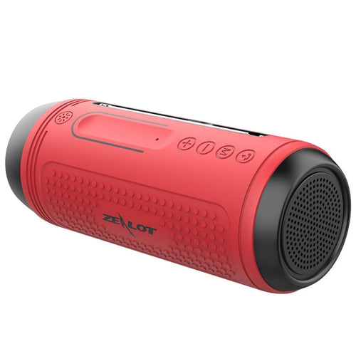 ZEALOT A1 Multifunctional Bass Wireless Bluetooth Speaker, Built-in Microphone, Support Bluetooth Call & AUX & TF Card & LED Lights (Red) - HoMEdemic™ 