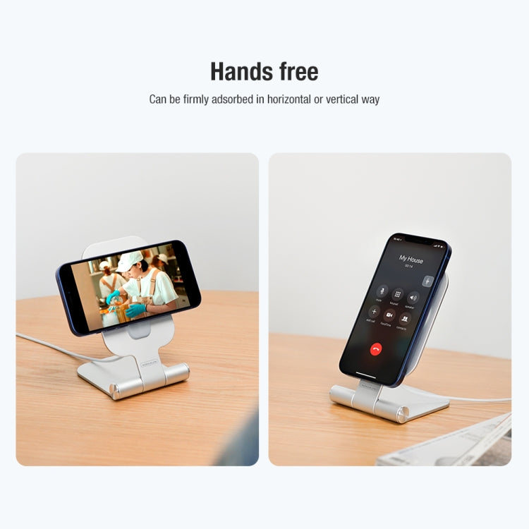 NILLKIN Vertical Folding Stand，Support Magsafe Charger(Silver) - HoMEdemic™ 