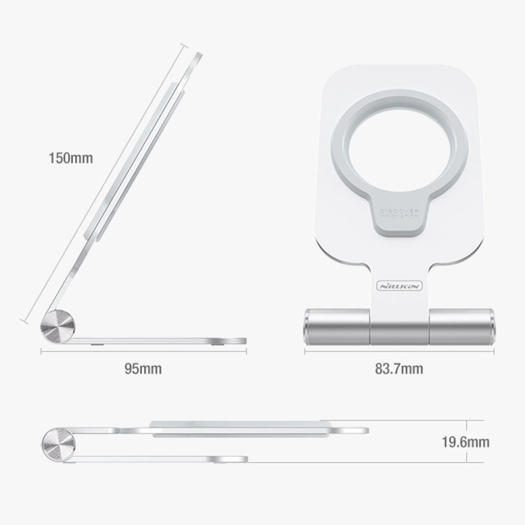 NILLKIN Vertical Folding Stand，Support Magsafe Charger(Silver) - HoMEdemic™ 