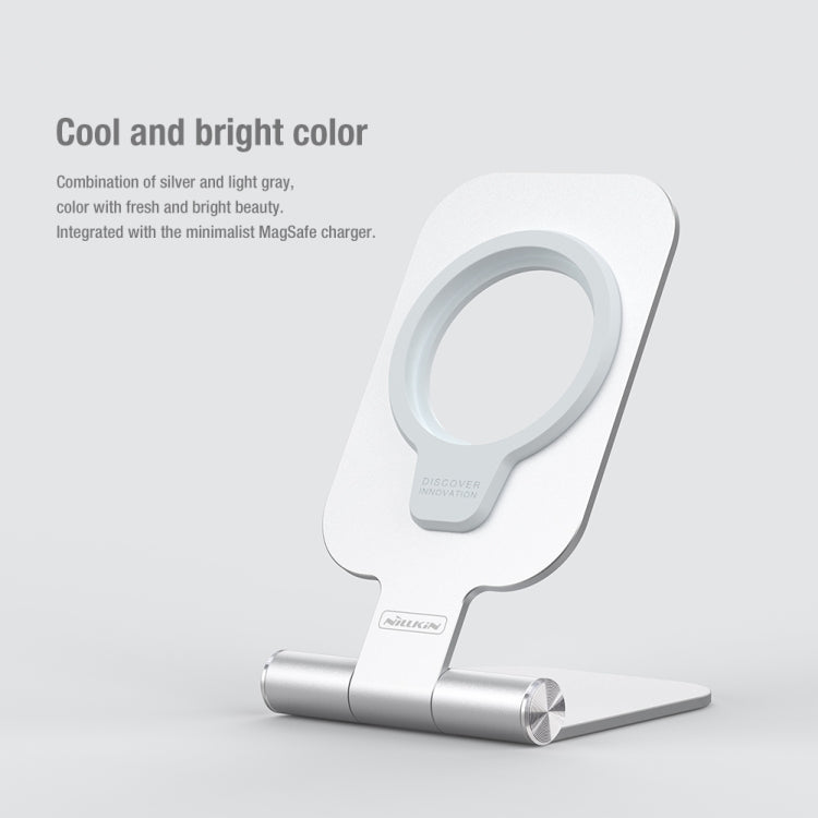 NILLKIN Vertical Folding Stand，Support Magsafe Charger(Silver) - HoMEdemic™ 