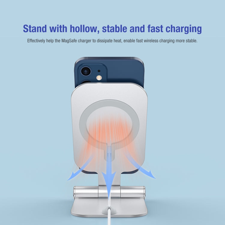 NILLKIN Vertical Folding Stand，Support Magsafe Charger(Silver) - HoMEdemic™ 