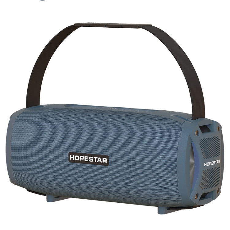 HOPESTAR H24 Pro TWS Portable Outdoor Waterproof Woven Textured Bluetooth Speaker with Rhythm Light, Support Hands-free Call & U Disk & TF Card & 3.5mm AUX & FM (Blue) - HoMEdemic™ 