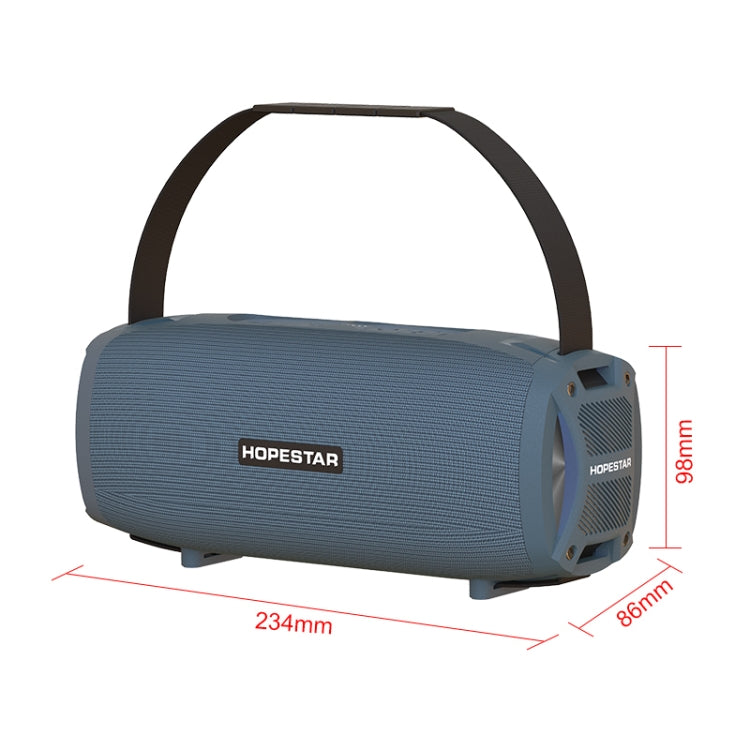 HOPESTAR H24 Pro TWS Portable Outdoor Waterproof Woven Textured Bluetooth Speaker with Rhythm Light, Support Hands-free Call & U Disk & TF Card & 3.5mm AUX & FM (Blue) - HoMEdemic™ 