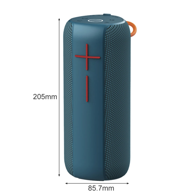 HOPESTAR P14 Pro Portable Outdoor Waterproof Wireless Bluetooth Speaker, Support Hands-free Call & U Disk & TF Card & 3.5mm AUX & FM (Blue) - HoMEdemic™ 