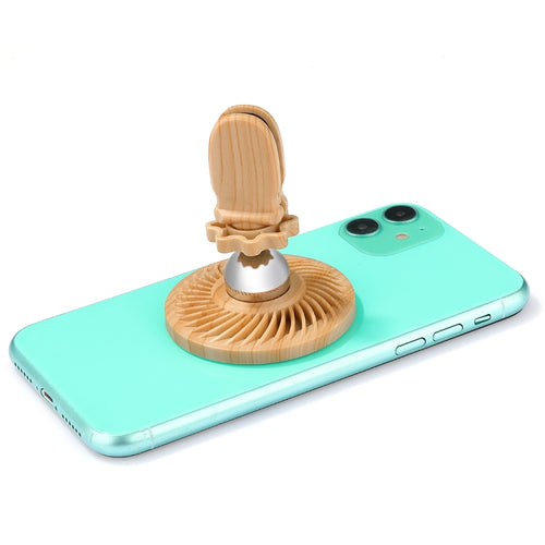 R-JUST HZ10 Small Whirlwind Magnetic Car Phone Holder (Wood) - HoMEdemic™ 