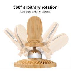 R-JUST HZ10 Small Whirlwind Magnetic Car Phone Holder (Wood) - HoMEdemic™ 