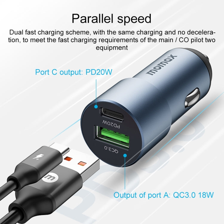 MOMAX UC15 38W PD + QC3.0 Dual Ports Car Charger - HoMEdemic™ 