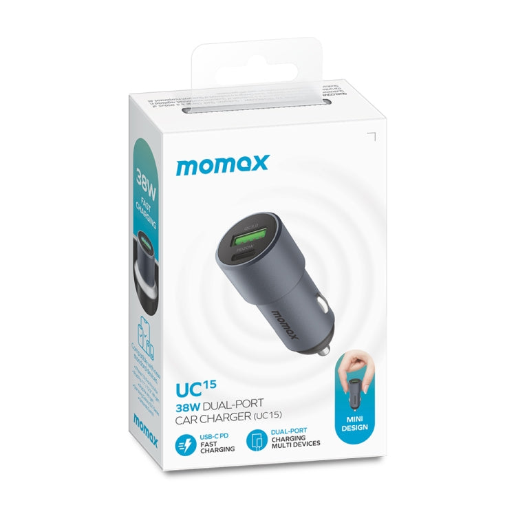 MOMAX UC15 38W PD + QC3.0 Dual Ports Car Charger - HoMEdemic™ 