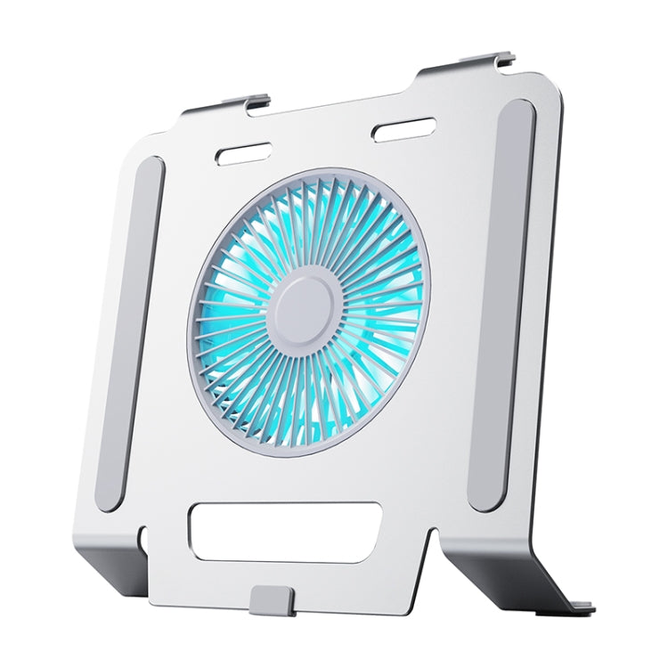 R-JUST HZ25 3.5W Aluminum Alloy Large Turbo Desktop Fan Cooling Laptop Stand(Silver) - HoMEdemic™ 