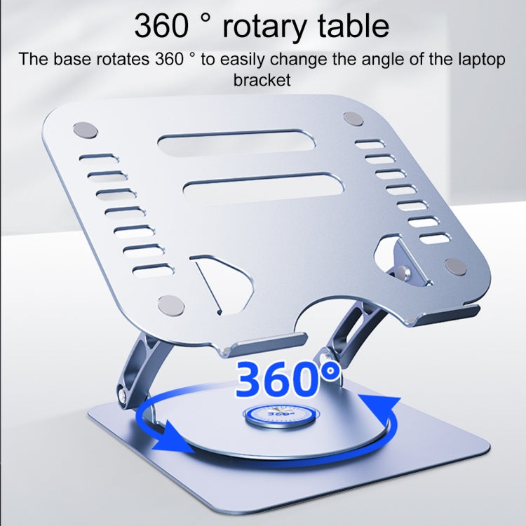 R- JUST HZ08-1 Rotating Two Holes Lifting Laptop Stand (Grey) - HoMEdemic™ 