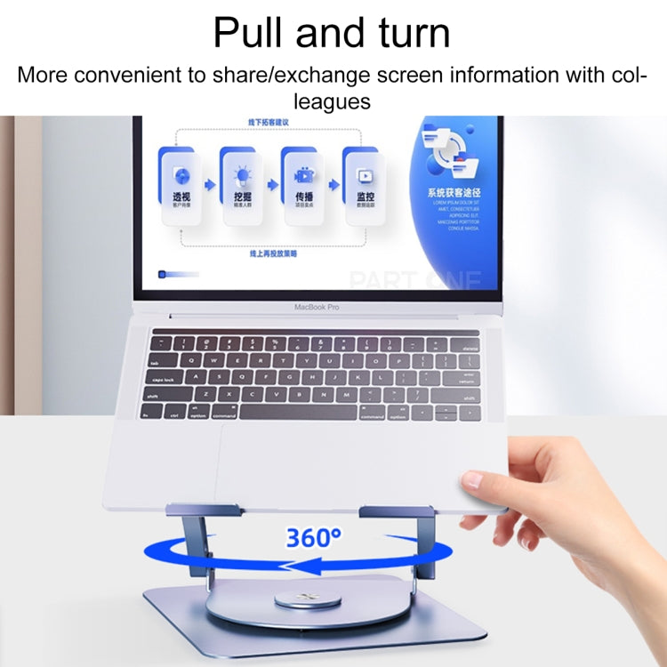 R- JUST HZ08-1 Rotating Two Holes Lifting Laptop Stand (Grey) - HoMEdemic™ 