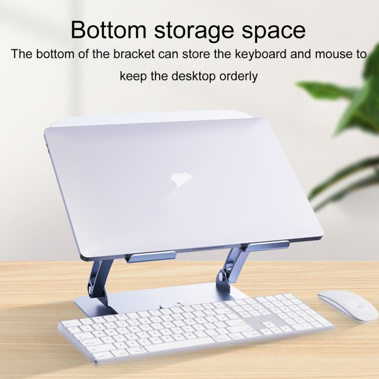 R- JUST HZ08-1 Rotating Two Holes Lifting Laptop Stand (Grey) - HoMEdemic™ 