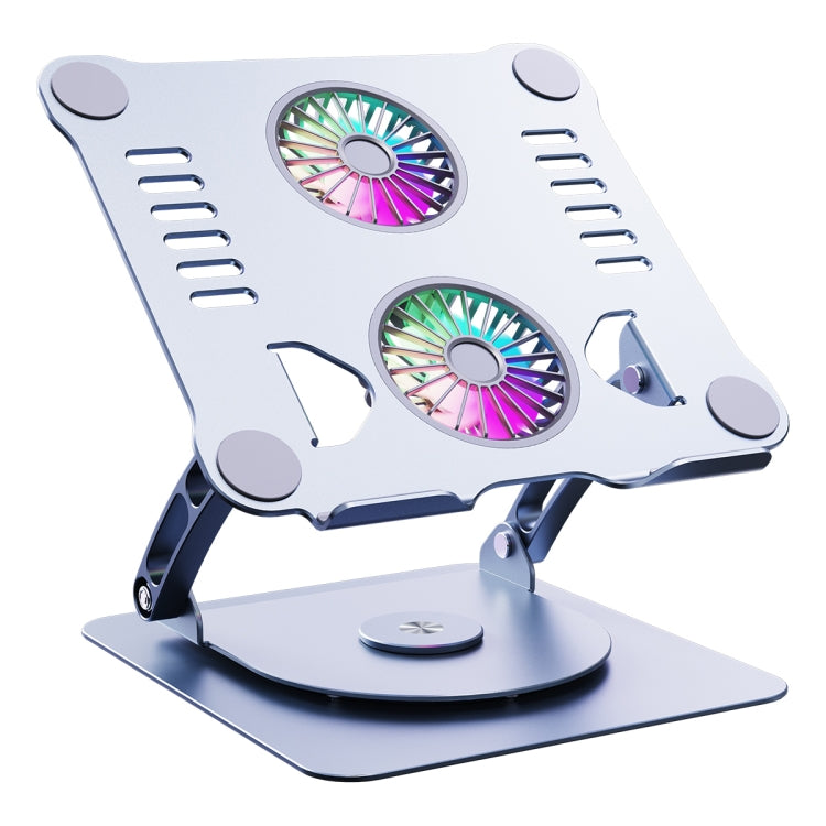 R- JUST HZ13-1 Rotating Foldable Multi-Angle Aluminum Alloy Laptop Fan Bracket (Grey) - HoMEdemic™ 