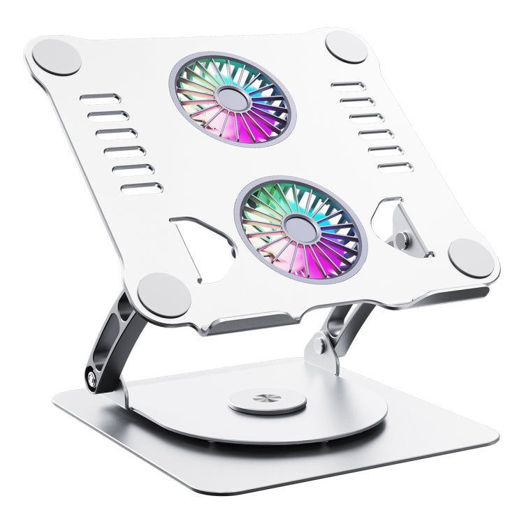 R- JUST HZ13-1 Rotating Foldable Multi-Angle Aluminum Alloy Laptop Fan Bracket (Silver) - HoMEdemic™ 