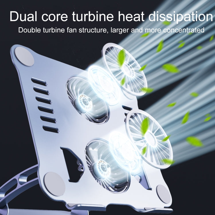R- JUST HZ13-1 Rotating Foldable Multi-Angle Aluminum Alloy Laptop Fan Bracket (Silver) - HoMEdemic™ 