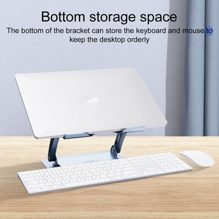 R- JUST HZ22-1 Rotating Dual-purpose Desktop Fan Aluminum Alloy Laptop Stand (Grey) - HoMEdemic™ 