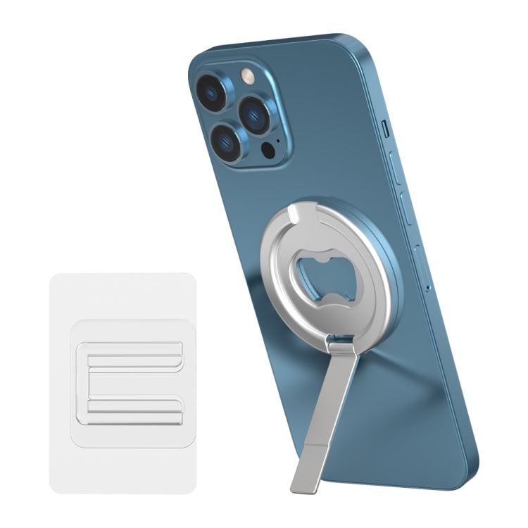 R-JUST SJ20-1 Aluminum Alloy Magnetic Bottle Opener Cellphone Holder With No Trace Sticker (Silver) - HoMEdemic™ 