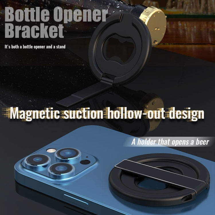 R-JUST SJ20-1 Aluminum Alloy Magnetic Bottle Opener Cellphone Holder With No Trace Sticker (Silver) - HoMEdemic™ 