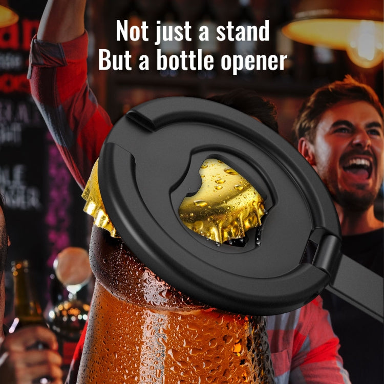 R-JUST SJ20-1 Aluminum Alloy Magnetic Bottle Opener Cellphone Holder With No Trace Sticker (Silver) - HoMEdemic™ 