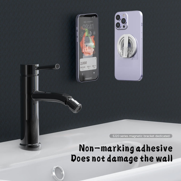 R-JUST SJ20-1 Aluminum Alloy Magnetic Bottle Opener Cellphone Holder With No Trace Sticker (Silver) - HoMEdemic™ 