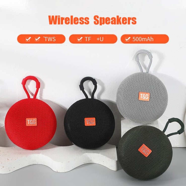 T&G TG352 Outdoor Portable Riding Wireless Bluetooth Speaker TWS Stereo Subwoofer, Support Handsfree Call / FM / TF(Army Green) - HoMEdemic™ 