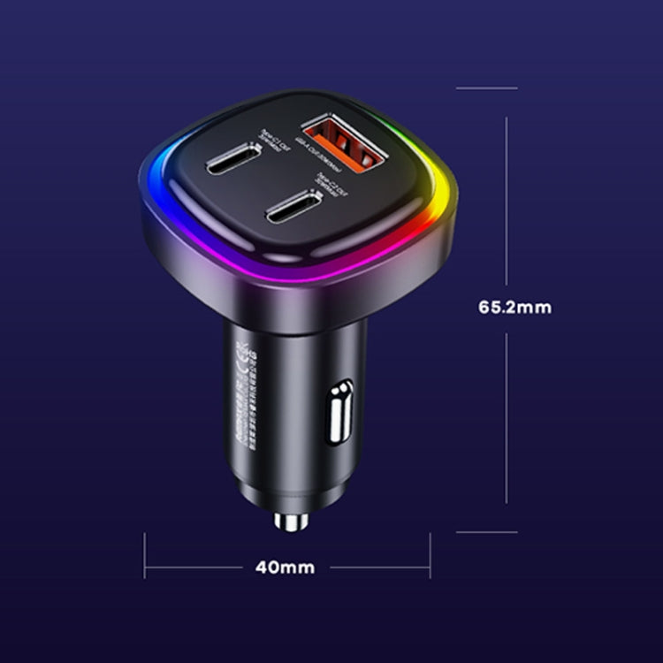 REMAX RCC330 Earl Series 3 in 1 Car 66W PD Fast Charger with Indicator Light - HoMEdemic™ 