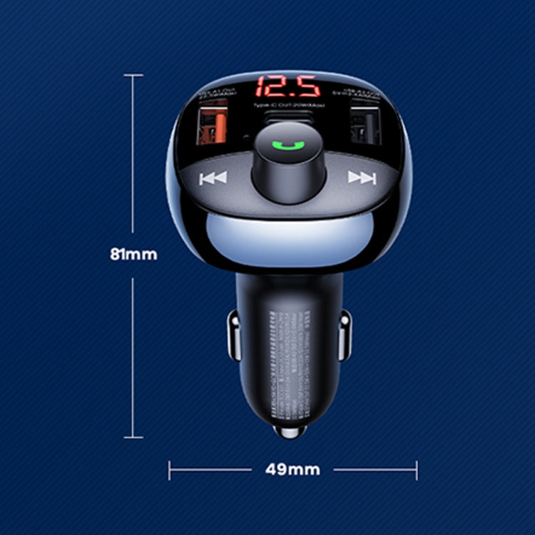 REMAX RCC331 Rodi Series 3 in 1 Car 64.5W PD Fast Charger Support FM / TF Card / Bluetooth Hands-free Calling - HoMEdemic™ 
