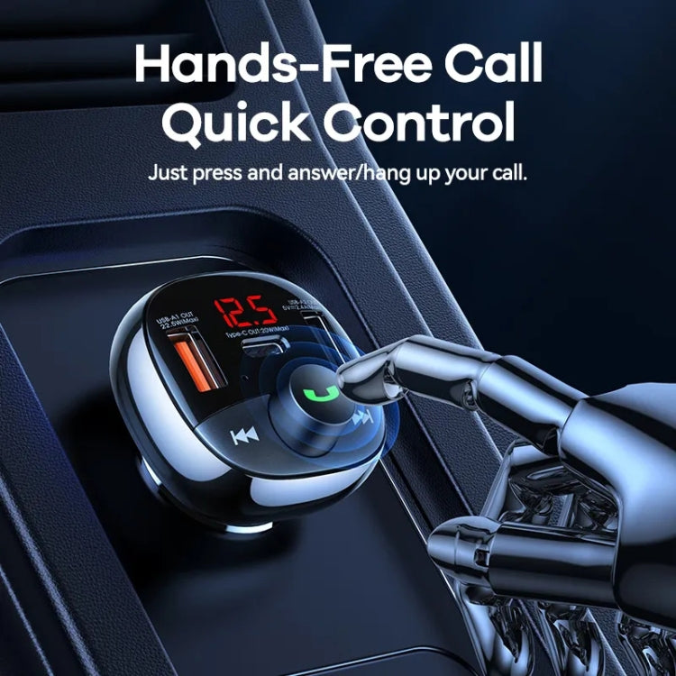 REMAX RCC331 Rodi Series 3 in 1 Car 64.5W PD Fast Charger Support FM / TF Card / Bluetooth Hands-free Calling - HoMEdemic™ 