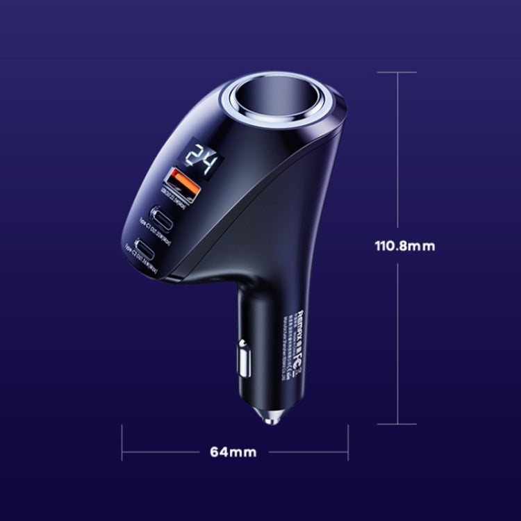 REMAX RCC339 Warriors Series 3 in 1 Car Digital Cigarette Lighter 88.5W PD Fast Charger - HoMEdemic™ 