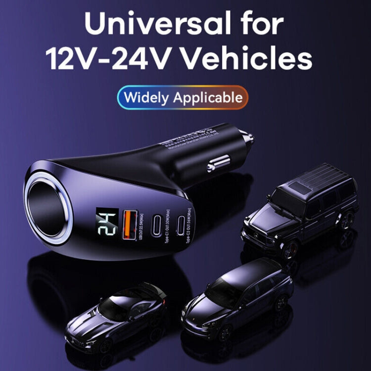 REMAX RCC339 Warriors Series 3 in 1 Car Digital Cigarette Lighter 88.5W PD Fast Charger - HoMEdemic™ 