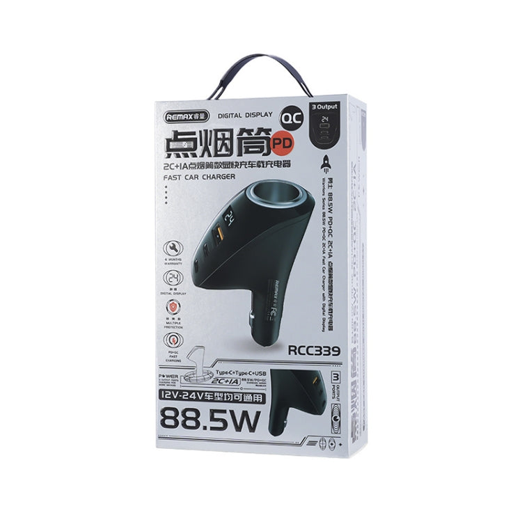 REMAX RCC339 Warriors Series 3 in 1 Car Digital Cigarette Lighter 88.5W PD Fast Charger - HoMEdemic™ 
