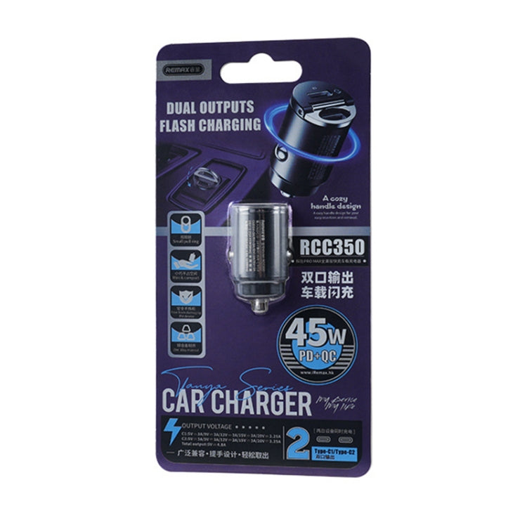 REMAX RCC350 Tanya Pro Max Series 2 in 1 Car 45W PD Fast Charger - HoMEdemic™ 