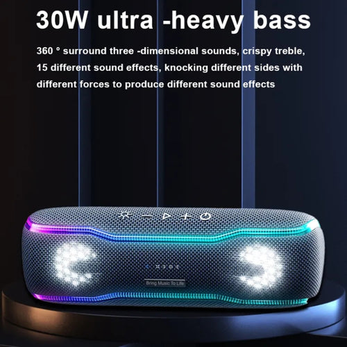 XDOBO BMTL BOSS IPX7 Waterproof Portable Wireless Bluetooth Speaker with RGB Colorful Light & TWS - HoMEdemic™ 