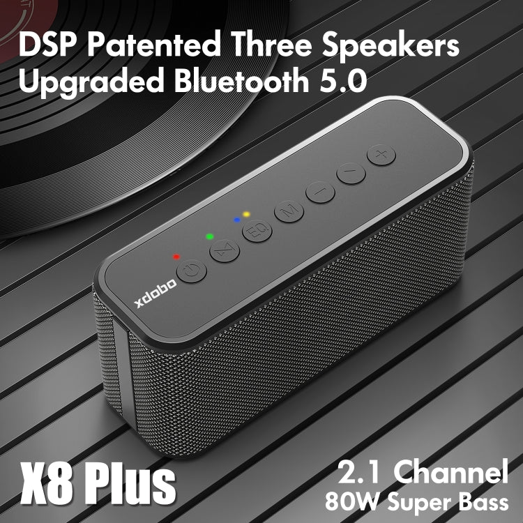 XDOBO X8 Plus 80W Wireless Bluetooth Speaker Outdoor Subwoofer Support TWS & TF Card & U Disk (Blue) - HoMEdemic™ 
