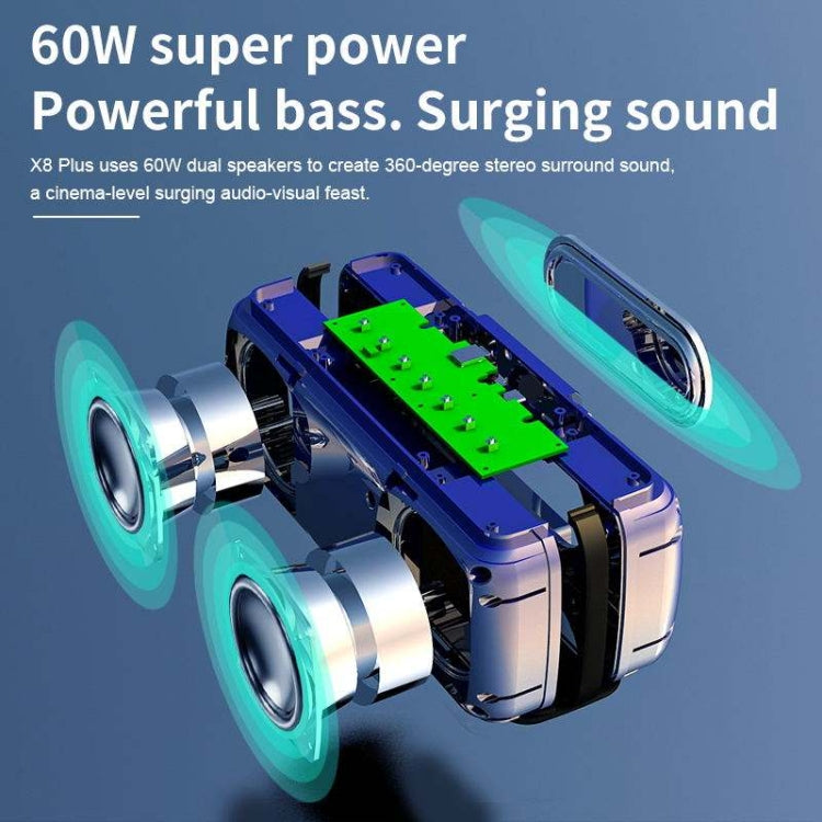 XDOBO X8 60W Wireless Bluetooth Speaker Outdoor Subwoofer Support TWS & TF Card (Black) - HoMEdemic™ 