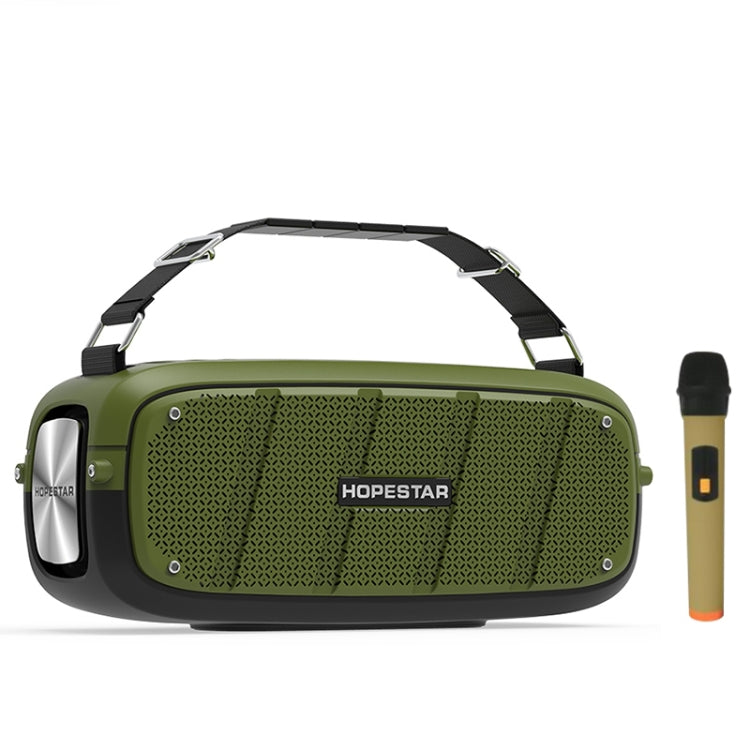 HOPESTAR A20 Pro TWS Portable Outdoor Waterproof Subwoofer Bluetooth Speaker with Microphone, Support Power Bank & Hands-free Call & U Disk & TF Card & 3.5mm AUX (Green) - HoMEdemic™ 