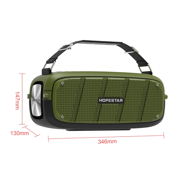 HOPESTAR A20 Pro TWS Portable Outdoor Waterproof Subwoofer Bluetooth Speaker with Microphone, Support Power Bank & Hands-free Call & U Disk & TF Card & 3.5mm AUX (Green) - HoMEdemic™ 