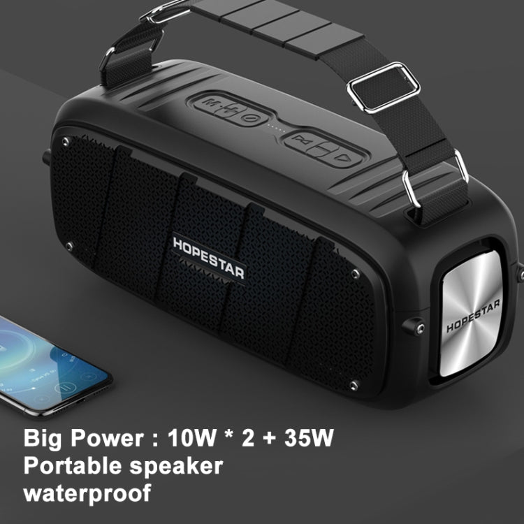 HOPESTAR A20 Pro TWS Portable Outdoor Waterproof Subwoofer Bluetooth Speaker with Microphone, Support Power Bank & Hands-free Call & U Disk & TF Card & 3.5mm AUX (Blue) - HoMEdemic™ 
