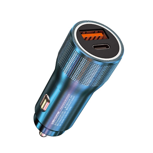 WK WP-C30 20W 3A QC3.0 USB + PD UB-C / Type-C Interface Flash Series Car Fast Charger(Blue) - HoMEdemic™ 